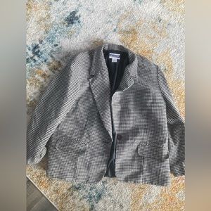 Houndstooth wool black and white blazer